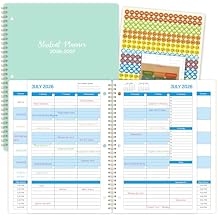 Student Planner 2026-2027 - School 2026-2027 Planner with Customized Subject Boxes, July 2026 - June 2027, 8.5" 11", Academic for School, 3 Different Stickers, Back Pocket