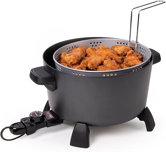 National Presto Presto 06009 10-quart Kitchen Kettle XL Steamer Multi-Cooker, Black