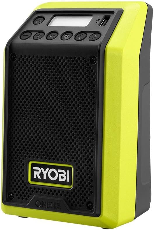 RYOBI 18V ONE+ Compact Bluetooth Radio 4X Sound Clarity
