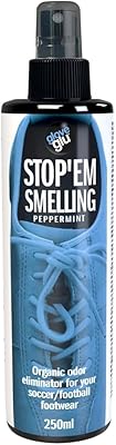 Clean Kick Stopem Smelling Organic Odour Eliminator for Soccer Boots, 250ml, Athletic Footwear Deodouriser with Peppermint Scent