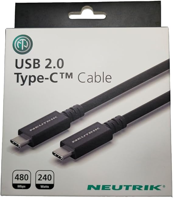 Neutrik USB 2.0 Typce-C Kablo 1.0 m