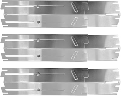 Adjustable Stainless Steel Grill Heat Plates, Heat Shields, Heat Tents, Burner Covers, Heat Deflector, Flame Tamer for Nexgrill, Dyna-Glo, Charbroil, Brinkmann Grill Replacement Parts3 Pack