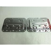 (2) Two Chrome Plated Spring-Loaded Recessed Handles for ATA Cases - Medium