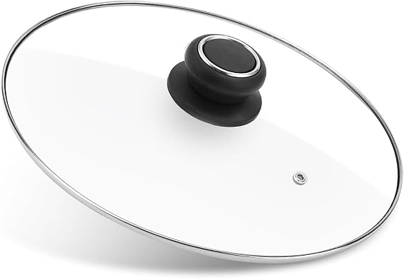 8 inch Pan Lid, Universal Glass Lids for Pots, Skillets & Frying Pan, Clear