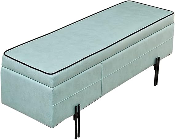 Foldable fireproof storage stool, changing stool, rectangular storage box, new technology, fabric, wrought iron frame, comfortable to sit, can support