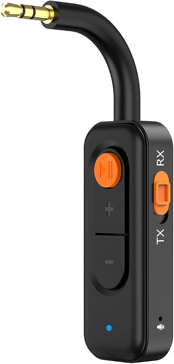Bluetooth 5.4 AUX Adapter, 2 in 1 Bluetooth Transmitter Receiver, Mini Wireless 3.5mm Audio Adapter for Home Car Airplane PC Audio Music Headphones TV Speakers