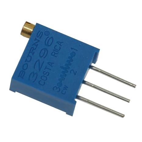 Bourns 3296W-1-502LF Resistor Trimmer Potentiometer, 10% Tolerance, 1/2 Watt, 25 Turn, 2.19 mm Pin Through Hole Tube, 5k Ohm, 4.83 mm W x 11.55 mm H x 9.53 mm L (Pack of 4)