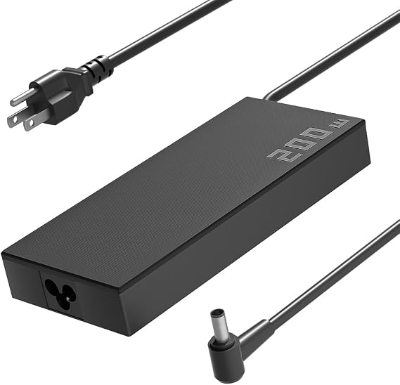 200W AC Charger Compatible with Asus TUF Gaming A15 F15 A17 F17 FA506 FX506 FX507 FA507 FX707 FA707 TUF Dash F15 FX516 FX517 ROG Strix G17 G15 G513 G713 Studio 17 Zephyrus G15 Laptop Adapter