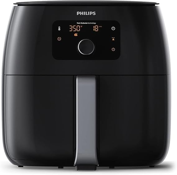 PHILIPS Yağ Temizleme Teknolojisi, 3 Lbs, Black, Mutfak Aletleri Dijital İkiz TurboStar Airfryer XXL, HD9650 / 96