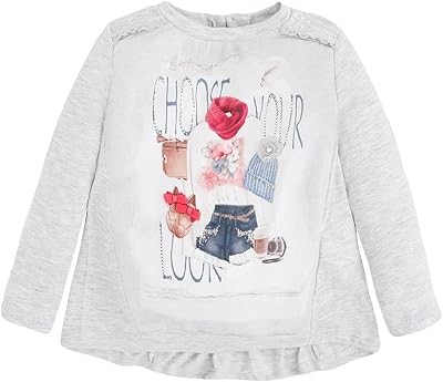 Toddler-Little-Big Girls Novelty Print Long Sleeve Knit Shirts