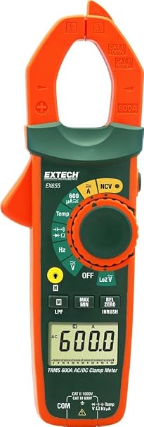 Extech EX655 600A True RMS AC/DC Clamp Meter with NCV