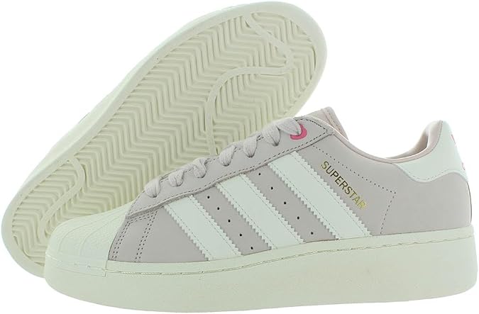 adidas Superstar XLG Leather Womens Shoes Size 6.5, Color: Putty Mauve/Ivory/Pink Fusion