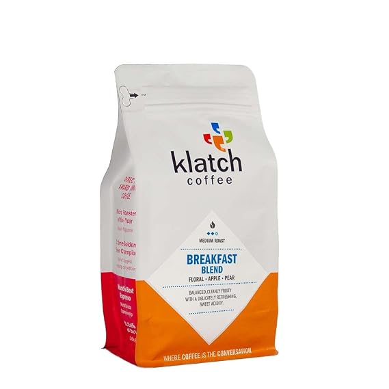 Klatch Coffee Breakfast Blend Medium Roast, 310 Grams, Whole Bean