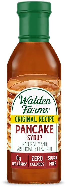 Walden Farms Pancake Syrup Perfect for Pancakes, Waffles, Desserts Zero Calorie, Sugar-Free, Low Carb, Keto-Friendly, Gluten-Free, Vegan 15 oz Bottle