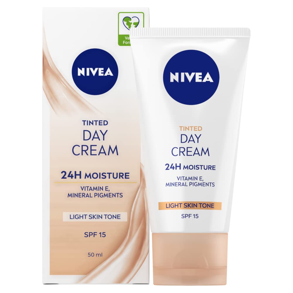 Nivea Daily Essentials Tinted Moisturising Face Day Cream Natural SPF 15, 50 ml - Pack of 3 by NIVEA