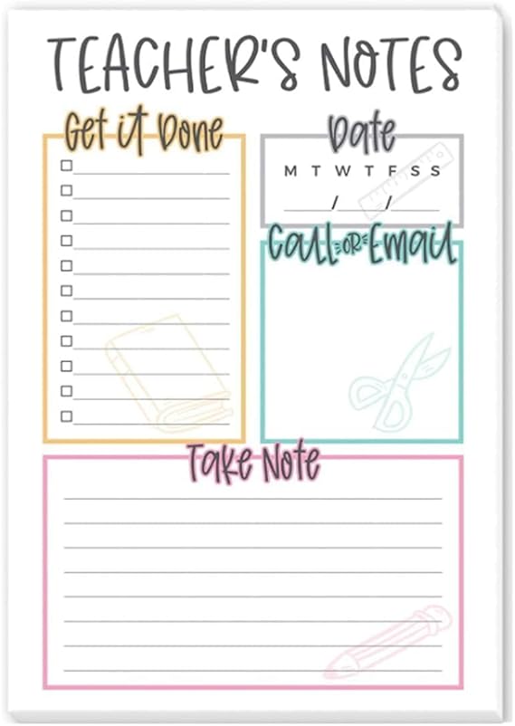 Tiny Expressions Teacher Notepad, To Do List Note Pad | Stationary Classroom Must Haves for Elementary and Middle School, Teacher Appreciation Gifts for Women