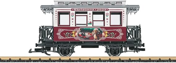 LGB Christmas Car for 2025, Holiday Theme Passenger Car, Model Train Car