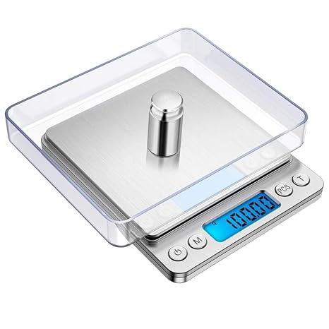 Jouis Digital Kitchen Precision Weighing Scale, 3KG Capacity, 0.1G Sensitivity, LCD Display, Kitchen and Jeweler Scale