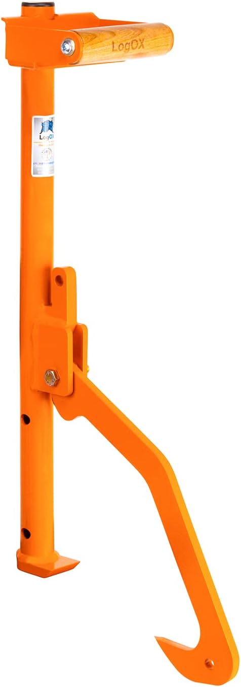 LogOX Hauler - 21 Cant Hook Log Roller and Carrier | Orange Powder-Coated Log Hauler Hand Tool for Firewood Harvesting, Brush or Tree Removal. (Patented, Made in USA, with A )