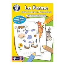 Orchard Toys - La Ferme - Livre a Colorier et Autocollants de 24 Pages - Activites de Coloriage d'animaux Familiers - Pour les Enfants a Partir de 3 ans - Francais - FC12
