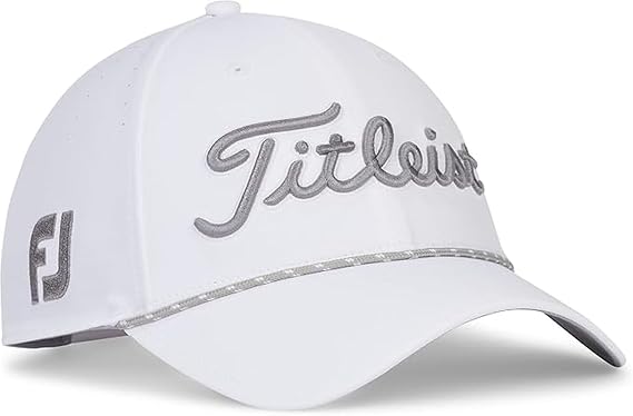 Titleist Tour Breezer Hat (White/Gray, Adjustable) Golf Cap 2023