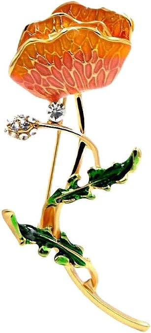3 Colors Enamel Flower Brooches Women Plant Jewelry Suit Wedding Accessories