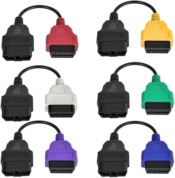 OBD2 Adapter Cable 6PCS for MultiECUScan 6 Colors for Fiat for Alfa Romeo