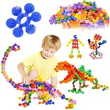 Kids Building Blocks STEM Toys, 120 PCS Plastic Gear Interlocking Sets That Bends - Safe Material - Toddler Educational Toy for Girls and Boys Aged 3+ (Pack of 2)