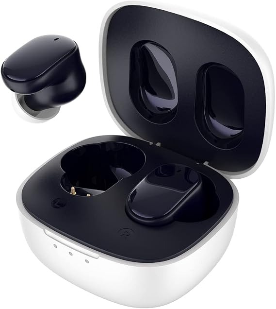 HTC True Wireless Earbuds 7 Bluetooth 5.3, in-Ear Headphones Noise Cancelling 10mm Driver with Deep Bass for Gaming, Working -40ms Ultra Low Latency/22H Playtime/Game Modes/Built-in Mic-Black