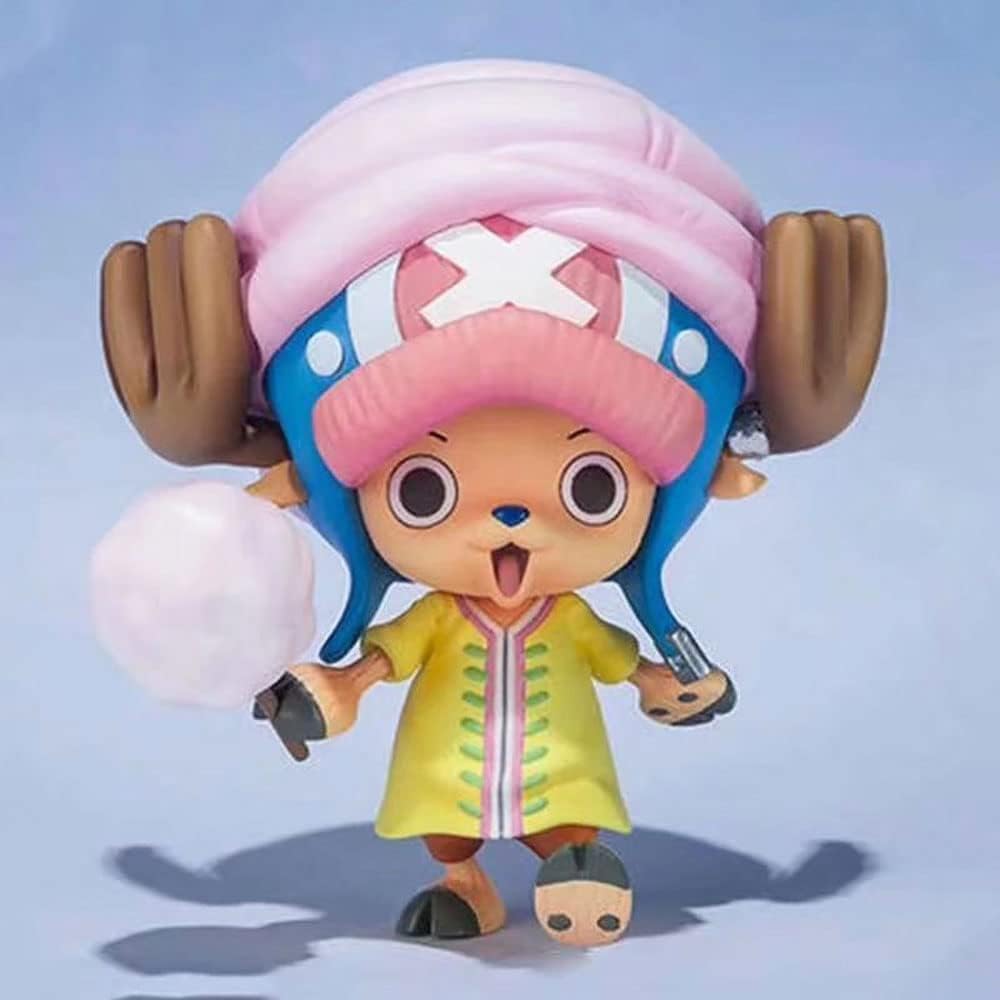 SHADRIK Marshmallow Tony Tony Chopper Model Anime Figure PVC Face Accessories Can Be Replaced Cartoon Character Statue Action Figure Toys Ornaments Gift 9cm3.5in
