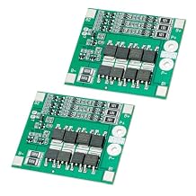 2Pcs 3S 11.1V 12.6V 25A with Balance 18650 Li ion Lithium Battery PCB Protection Board with Over Charge Discharge Over Current Protection for LED Light Backup Power Supply