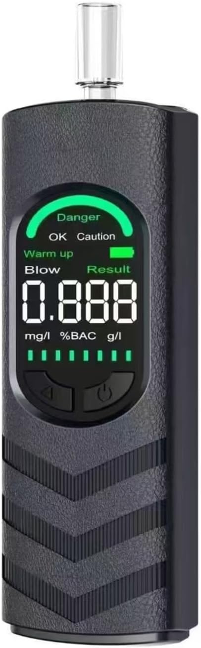 Breathalyzer Rechargeable, Portable Alcohol Tester for Personal, High-Accuracy Professional Breathalyzer with LCD Digital Display&Voice Broadcast for Car/Home Use