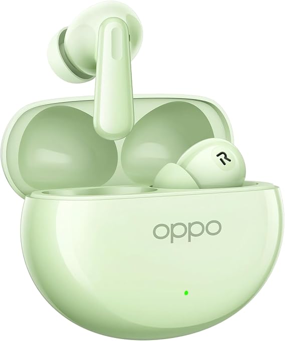 OPPO Enco Air4 True Wireless Earbuds, Bluetooth 5.4 in-Ear Headphones Stereo, 43H Playtime, 32dB Active Noise Cancelling, Dual-Mic AI Clear Call, Transparency Mode, Deep Bass, IP55, Fresh Mint