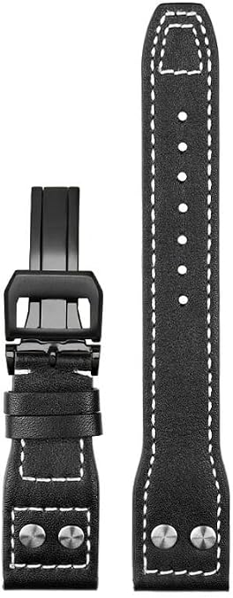 Genuine Leather Watchband For IWC Big Pilot's's Spitfire Mark XVIII Watch Strap With Buckle