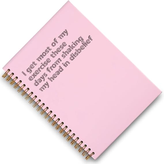 THRXOBN I Get Most of My Exercise Funny Notebook Gifts for Coworker, Women, Men, Humorous Office Gifts for Coworker, Women, Gag Office Gifts, WUW13