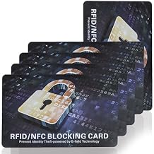 RFID Blocking Card, Contactless Bank Debit Credit Card Passport Protector, One Blocked Card Protects Entire Wallet Purse, ID/IC ATM Card Blocking for Wallet Protection(10 Pack)