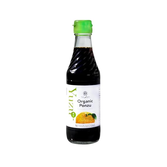 Organic Yuzu Ponzu - 8.5 fl oz - Japanese Citrus Fruits and Soy Dressing - Tangy Savory Sauce with Umami Flavor - Product of Japan