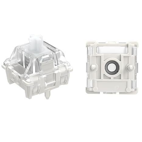 GATERON KS-20 Magnetic Hall Sensor Keyboard Switches (White,35PCS) | Freely Setting of Pre-Travel,SMD LED,compatible for Magnetic Gaming Keyboards
