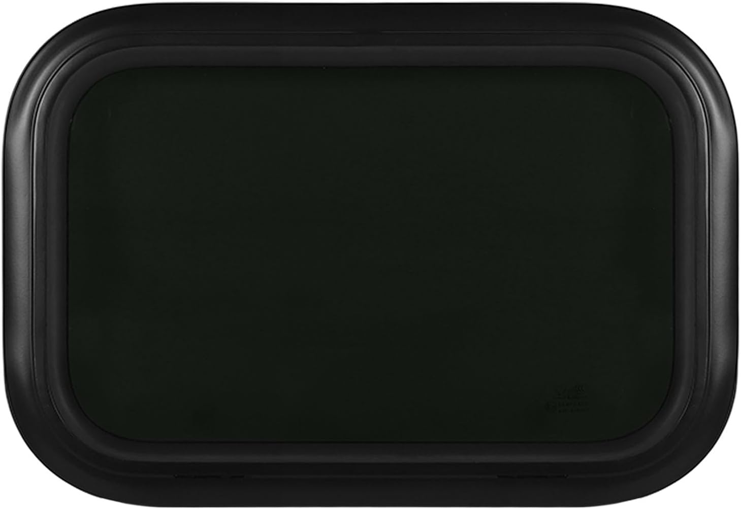 RV Fixed Window 600x500mm RV Window Fixed Entry Door Window Aluminum Alloy Round Corner Window with Black Clear Glass Frame for RV Camper Caravan Wall Thickness 33-38mm/1.3-1.