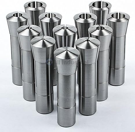 12 Piece R8 Collet Set Metric 3mm to 22 mm High Precision for Bridgeport