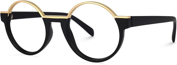 VOOGLAM Blue Light Glasses for Women Men Anti Eyestrain Dry Eyes Round Eyeglasses Latina