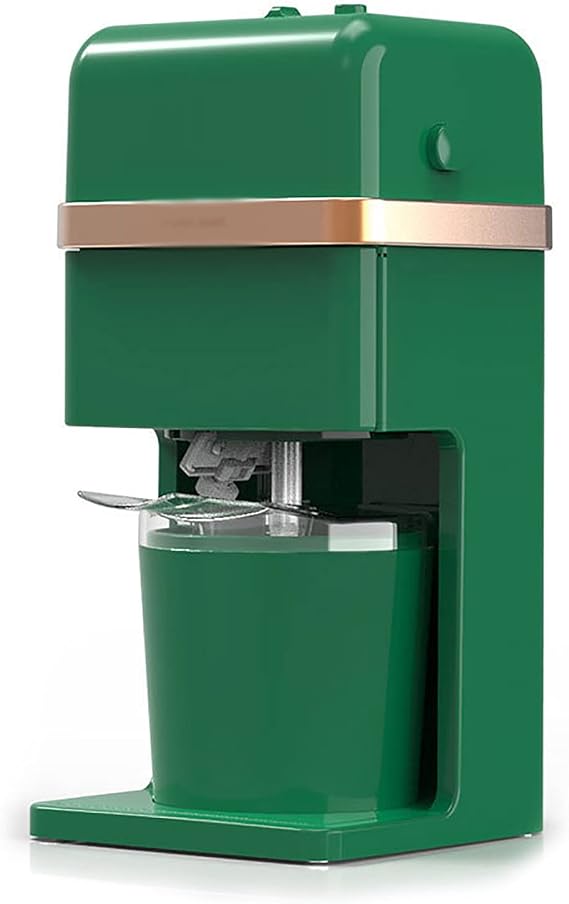 Ice Cream Maker Ice Cream Machine Home Small Homemade Mini Fruit Ice Cream Automatic Ice Cream Cone Machine Color: Green, Size: 17.5X32X16CM