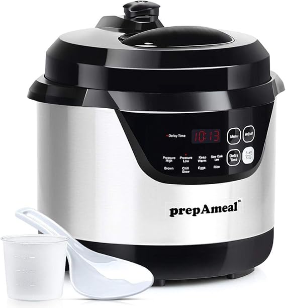 3 Quart Pressure Cooker 8 IN 1 Multi Use Programmable Instant Cooker Electric Pressure Pot with Slow Cook, Rice, Steamer, Saute, Brown, Warmer | Small Pressure Cooker, Multi Use Programmable, Slow Cooker, Steamer for Cooking, Food Warmer, Electric Pot, Delay Timer