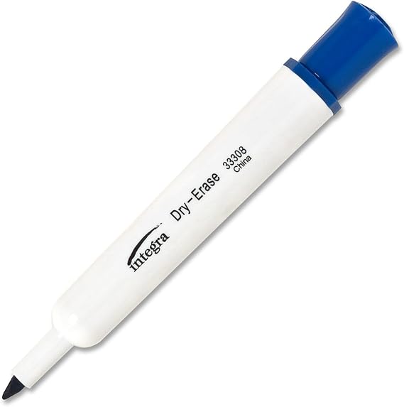 Chisel Point Dry-Erase Markers, Dozen Color: Blue