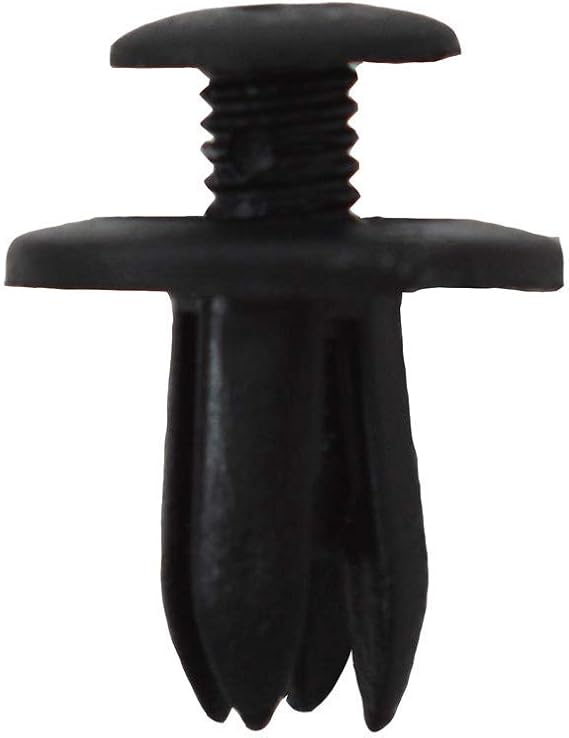WFLNHB 100 Pcs Auto Car Door 6mm Hole Push Plastic Rivets Retainer Clips Black Replacement for Most Cars 91512SM4003