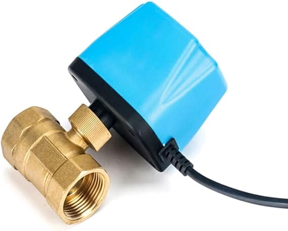 1/2" DN15 Motorized Ball Valve 220V AC Brass Electrical Ball Valve NC with Electric Actuator, 2-Wire Automatic Return Setup for Water Flow Control