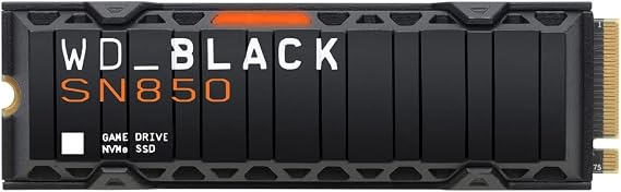 WD_BLACK 2TB SN850 NVMe Internal Gaming SSD Solid State Drive with Heatsink - Works with PlayStation 5, Gen4 PCIe, M.2 2280, Up to 7,000 MB/s - WDS200T1XHE