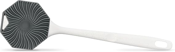 Sud Scrub Body Scrubber + Extender Handle Set (Charcoal)