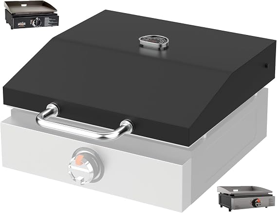 Griddle Lid for Blackstone 17" Grill Hood 1832 Adventure Ready Tabletop Griddle w/handle, Accessories for Blackstone 1832 1971 17 inch Hinged Lid (before YRS 2021), Updated Black Stone 17" Hard Cover