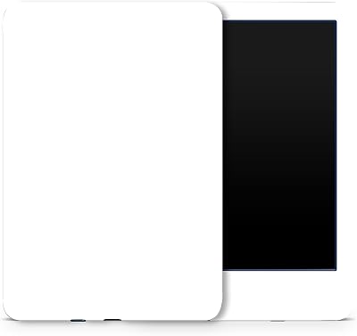 MightySkins Skin Compatible with Amazon Kindle 6-inch 11th Gen 2022 Full Wrap - Solid White | Protective, Durable, and Unique Vinyl Decal wrap Cover | Easy to Apply | Made in The USA
